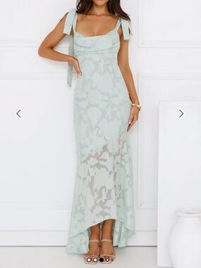 Hello Molly Lunar Lush Maxi Dress Sage NWT